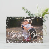 Mattierter Rahmen | Horizontales Weihnachtsschrei- Feiertagskarte (Stehend Vorderseite)