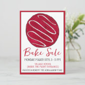 Mattierter Red Velvet Cookie Swap Bake Sale Einladung (Stehend Vorderseite)