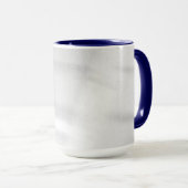 Mattierter Schneeeffekt Dunkelblau Tasse (VorderseiteRechts)