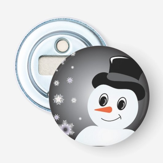 Mattierter Snowman Flaschenöffner (Vorderseite)