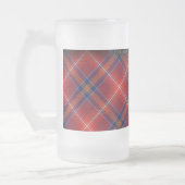 Mattierter Stein - roter Lichtie Tartan - Mattglas Bierglas (Links)
