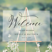 Mattierter Stil Elegante Begrüßung Akryllische Beg Acrylschild