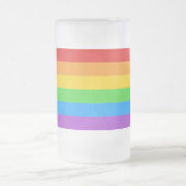 Mattierter Stolz: Regenbogenflagge Mattglas Bierglas (Mittel)