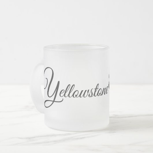Mattierter Tasse-Yellowstone-Bär Mattglastasse (Vorderseite Links)