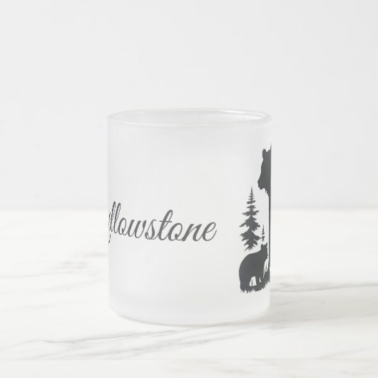Mattierter Tasse-Yellowstone-Bär Mattglastasse (Mittel)