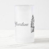 Mattierter Tasse-Yellowstone Wolf Mattglas Bierglas (Mittel)