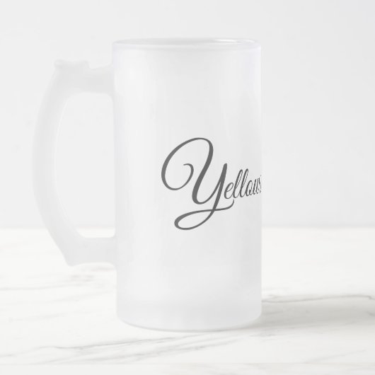 Mattierter Tasse-Yellowstone Wolf Mattglas Bierglas (Links)
