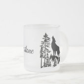 Mattierter Tasse-Yellowstone Wolf Mattglastasse (VorderseiteRechts)