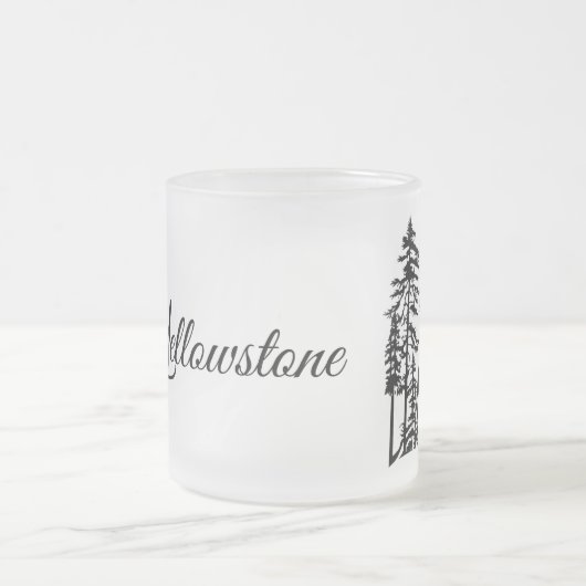 Mattierter Tasse-Yellowstone Wolf Mattglastasse (Mittel)