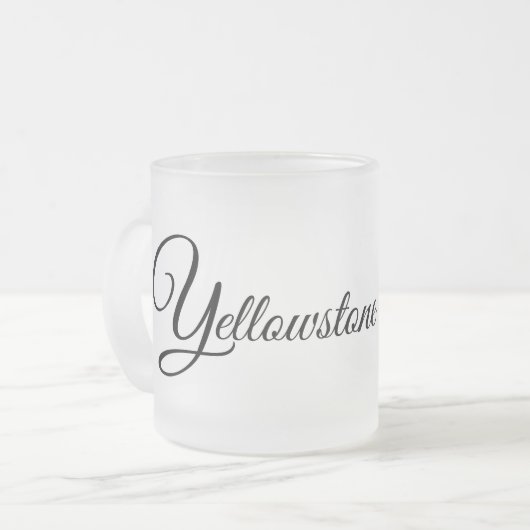 Mattierter Tasse-Yellowstone Wolf Mattglastasse (Vorderseite Links)