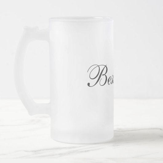 Mattierter Tassen-Trauzeuge Mattglas Bierglas (Links)