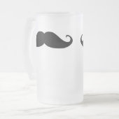 Mattierter Tassenschnurrbart Mattglas Bierglas (Vorderseite Links)