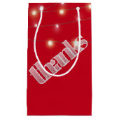 Mattierter Text mit leichter Zeichenkette Kleine Geschenktüte (Vorderseite)