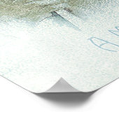 Mattierter Vintager Weihnachtsmann Poster (Ecke)