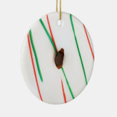 Mattierter WeihnachtsDonut Keramik Ornament (Rechts)