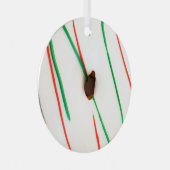 Mattierter WeihnachtsDonut Ornament Aus Metall (Vorderseite Rechts)