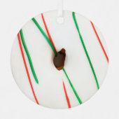 Mattierter WeihnachtsDonut Ornament Aus Metall (Vorderseite)