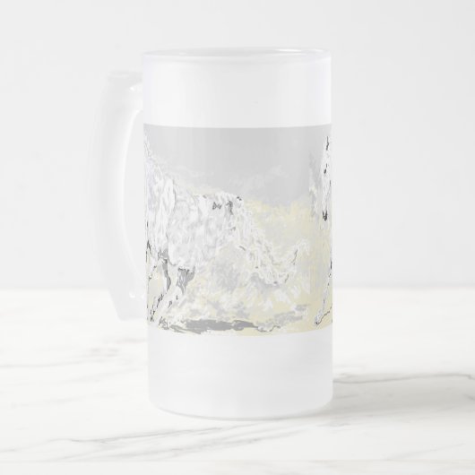 Mattierter Weißgläser Mattglas Bierglas (Vorderseite Links)