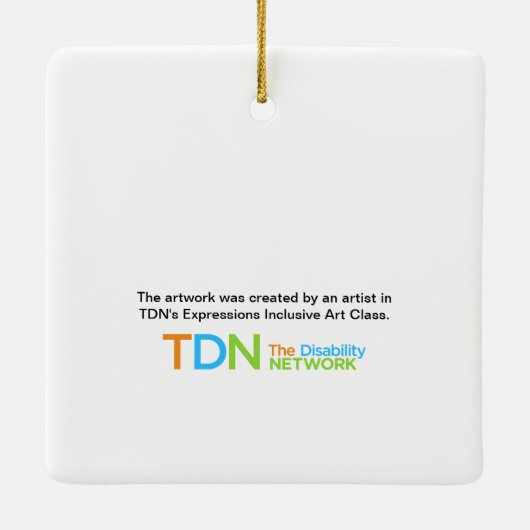 Mattierter Winter Keramikornament (Rückseite)