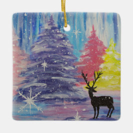 Mattierter Winter Keramikornament