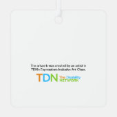 Mattierter Winter Ornament Aus Metall (Rückseite)