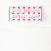 Mattierter Zirkus Tierkochen Rosa weiße Sprinklen Banner (InSitu)