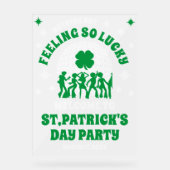 Mattiertes Acrylic St. Patrick's Day Party Sign Acrylschild (Vorderseite)