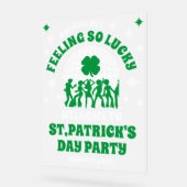 Mattiertes Acrylic St. Patrick's Day Party Sign Acrylschild (Winkel)
