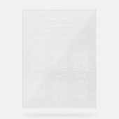 Mattiertes akryllisches Zeichen für die Hochzeitss Acrylschild (Vorderseite)