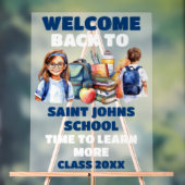 Mattiertes Akryllisches zurück zur Schule Begrüßun Acrylschild (Neutral)