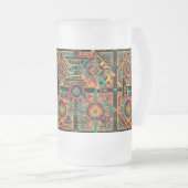 Mattiertes Aqua "Aztec Dream" 473ml Tasse aus Glas (VorderseiteRechts)
