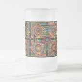 Mattiertes Aqua "Aztec Dream" 473ml Tasse aus Glas (Mittel)