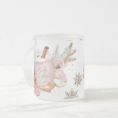 Mattiertes Baby, es ist kalt draußen Tasse| Rosa T Mattglastasse (Vorderseite Links)