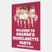 Mattiertes Bachelorette-Begrüßungszeichen Acrylschild (Winkel)