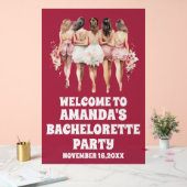 Mattiertes Bachelorette-Begrüßungszeichen Acrylschild (Hochzeit)