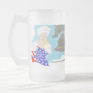 MATTIERTES BEERMUG : JULI 4. JULI-TAG MATTGLAS BIERGLAS
