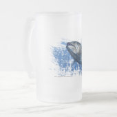 Mattiertes Bierglas des blauen Flossenthunfischs Mattglas Bierglas (Vorderseite Links)