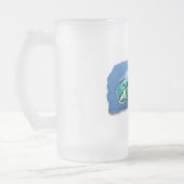 Mattiertes Bierglas des Delphinfischangriffs Mattglas Bierglas (Links)