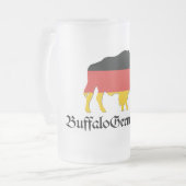 Mattiertes Bison-Bier Stein Mattglas Bierglas (Vorderseite Links)