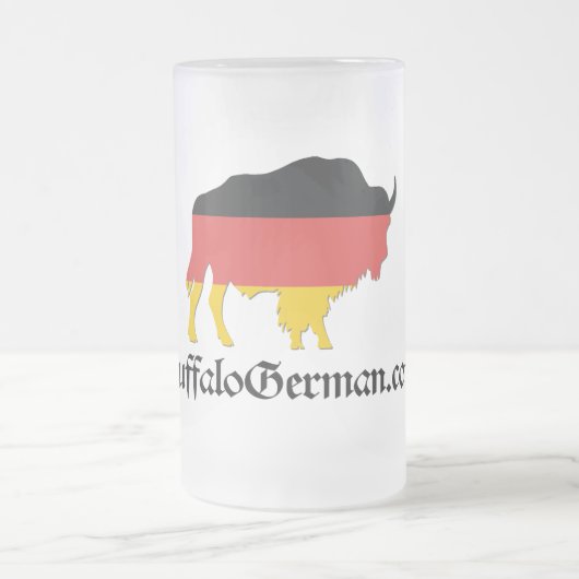 Mattiertes Bison-Bier Stein Mattglas Bierglas (Mittel)