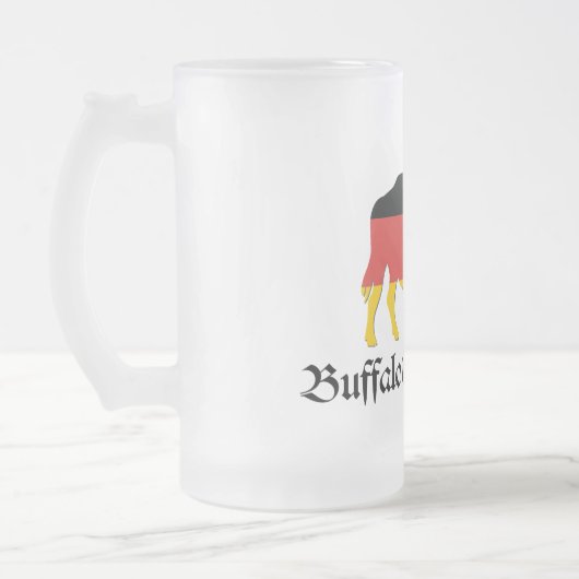 Mattiertes Bison-Bier Stein Mattglas Bierglas (Links)