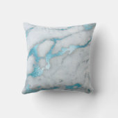 Mattiertes blaues Marmorkissen Kissen (Rückseite)