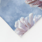 Mattiertes Blaues Pinecones Muster Kissen Fleecedecke (Ecke)