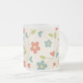 Mattiertes Blumenglas Kaffee Tasse (VorderseiteRechts)