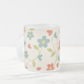 Mattiertes Blumenglas Kaffee Tasse (Vorderseite Links)