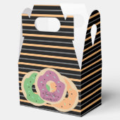 Mattiertes Donuts Halloween Stripes Gastgeschenk Geschenkschachtel (Geöffnet)