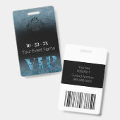 Mattiertes Eis mit schwarzem VIP-Logo Ausweis (Vorder- & Rückseite)