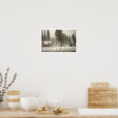 Mattiertes Fenster Poster (Küche)