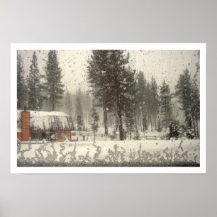 Mattiertes Fenster Poster