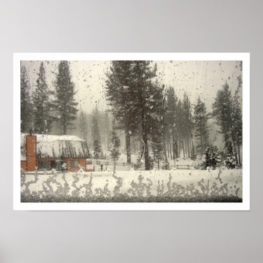 Mattiertes Fenster Poster (Vorne)